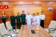 Ban chỉ huy Quân sự Quận 5 làm việc với Ban chỉ huy Quân sự  bệnh viện Hùng Vương