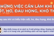 Covid-19 _ Những việc cần làm khi bị sốt, ho, đau họng, khó thở