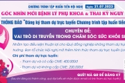 Đăng ký tham dự trực tuyến Chương trình tập huấn tiền hội nghị  Chuyên đề: VAI TRÒ DI TRUYỀN TRONG CHĂM SÓC SỨC KHỎE SINH SẢN