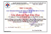 Gia đình bà Ngô Kim Hoa ủng hộ quỹ Hội 
