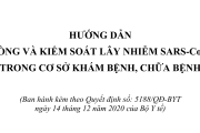 Quyết định ban hành Hướng dẫn phòng và kiểm soát lây nhiễm SARS-CoV-2 trong cơ sở khám bệnh, chữa bệnh