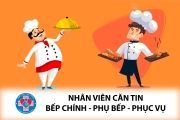 Tuyển dụng Nhân viên căn tin - Phụ bếp, nhân viên phục vụ/bán hàng/chia suất ăn